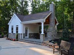 Best pool house designs, ideas, & inspiration from top nj custom pool house builder. Pool House Outdoor Kitchen Fireplace Greensward Llc