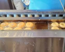Image of Mini donuts being made