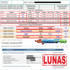 Bukti Pembayaran Lunas Bermain Di Nemo4d Di 2020 Periode Mainan Tanggal