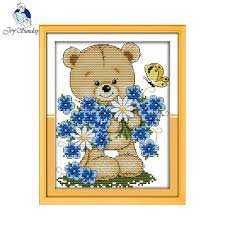 Maybe you would like to learn more about one of these? Joy Sunday Cartoon Style Little Bear With Flowers Beautiful Cross Stitch Patterns Free Counted Needlecraft Supplies Online Joy Sunday Joy Sunday Cross Stitchcartoon Cross Stitch Aliexpress