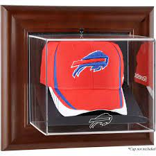 Buffalo Bills Fanatics Authentic Brown Framed Wall Mountable Baseball Cap Display Case Frames On Wall Cap Display Baseball Cap Display