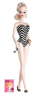 Black And White Bathing Suit Barbie Item 1084644195 Silkstone Doll Debut Barbie Doll 1959 Repro Barbie Costume Barbie Fashion Fashion Teenage