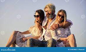 Women and Man Friends Cuddling. Family. Summer Holidays. Relations  Friendship Romance. Threesome Concept. in Love with Stock Photo - Image of  collection, cuddling: 213829802