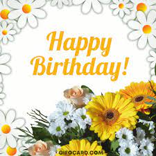 Happy birthday with flowers flower nature isolated on white. Happy Birthday Flower Images Download Gif Tap To Send Ecard