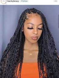 Hair Hairstyles Boxbraidshairstyles Girls Hairstyles Braids Braids With Curls Black Girl Braided Hairstyles
