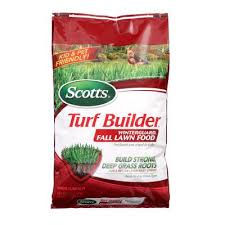 Scotts Turf Builder 37 5 Lb 15 000 Sq Ft Winterguard Fall Lawn Fertilizer 38615 The Home Depot Fall Lawn Fertilizer Fall Lawn Turf Builder