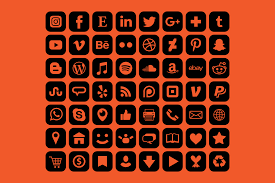 Social media icon stickers 21. Rounded Square Black Social Media Icons By Running With Foxes Thehungryjpeg Com