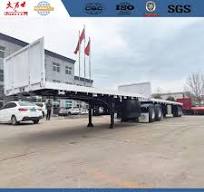 Cheap Interlink(20FT + 40FT ) flat bed trailer to transport ...