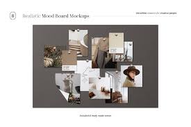 Realistic Mood Board Mockups Vol 2 Mood Board Template Mood Board Custom Scene