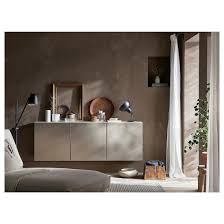 Besta Wall Mounted Cabinet Combination White Riksviken Light Bronze Effect 70 7 8x16 1 2x25 1 4 Ikea Ikea Living Room Wall Mounted Cabinet Ikea Inspiration
