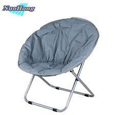 nuohong 2017 folding big moon chair fashion outdoor furniture tourist camping chairs stainless steel metal camping chairs moon chair furniture
