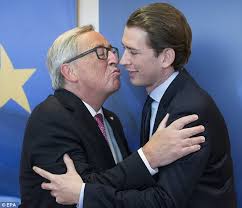 Sebastian kurz was born on august 27, 1986 in austria. Juncker Shares An Awkward Kiss With Sebastian Kurz Daily Mail Online