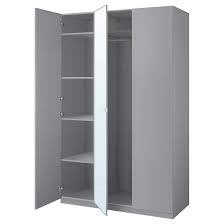 Pax Forsand Vikedal Wardrobe Combination Gray Stained Ash Effect Mirror Glass Ikea Grey Stain Glass Mirror Ikea Pax