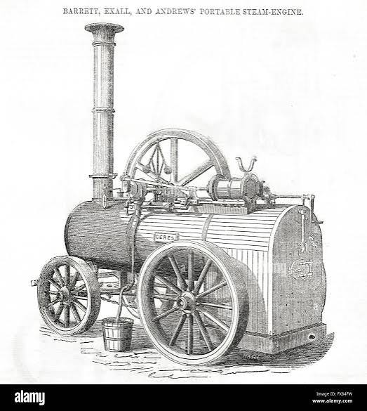 Portable steam engine exhibit, The Great Exhibition of 185, Hyde Park, London, England Stock Photo - Alamy