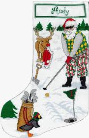 Find patterns for kids, adults, and home. Xs And Ohs Golfing Santa Stocking Cross Stitch Pattern 123stitch