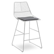 Modrn Scandinavian Metal Counter Stool With Cushion Walmart Com Metal Counter Stools Counter Stools Metal Dining Chairs
