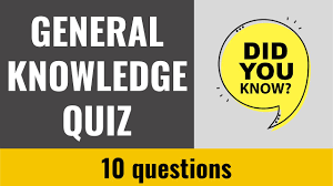 If you like to take quizzes, you are not alone. General Knowledge Quiz 27 10 Fun Trivia Questions And Answers Youtube