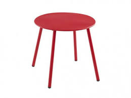 table d appoint jardin mirmande metal diametre 50cm rouge fauteuil bas de jardin table d appoint fauteuil bas