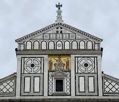 San Miniato Al Monte Florence Italy Tuscan Romanesque Church 13thc Upper Front Facade Florence Italy San Miniato Church Design Architecture