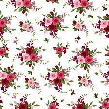 Vector Seamless Pattern Roses And Freesia Floral Printables Flower Background Wallpaper Vintage Roses