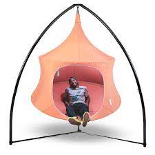 When you need a break from everything, treepod will leave you hanging, in the best possible way. Treepod Cabana 6 Outdoor Tree Hanging Mesh Daybed Tent Terracotta With Stand Walmart Com Walmart Com
