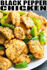 Black Pepper Chicken Recipe Quick Easy Made With Simple Ingredients This Chinese Black Pep Chicken Recipes Recipes With Chicken And Peppers Stuffed Peppers