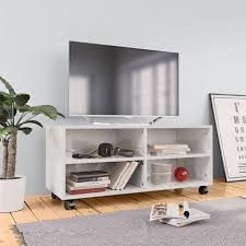 Was gut fur den schrank ist ist nicht optimal fur die reise. Tv Schrank Mit Rollen 90 35 35cm Spanplatte Hochglanz Weiss