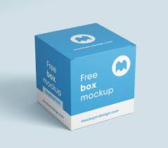 Free Box Mockup 80x80x80 Mm Free Mockup Box Mockup Free Boxes Free Packaging Mockup