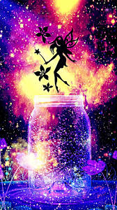 Fairy Garden Galaxy Wallpaper By Artist Unknown Galaxy Wallpaper Fairy Wallpaper Glitter Phone Wallpaper