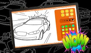 Gambar mewarnai kartun tayo kreasi warna. Mengecat Mobil Polisi Game Mewarnai Untuk Anak For Android Apk Download