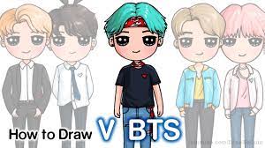 V is a south korean singer, songwriter, actor and member of the kpop. How To Draw V Bts Youtube