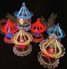 Set Of Six Vintage Plastic Spinner Carousel Christmas Ornaments Vintage Christmas Ornaments Christmas Ornaments Vintage Christmas