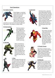 English Esl Superheroes Worksheets Most Downloaded 32