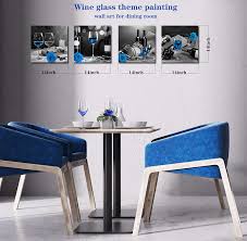 Maybe you would like to learn more about one of these? Buy Aburaeart Blue Wine Wall Art Kitchen Wall Decor Modern Wall Art For Living Room Blue Rose Artwork 4 Framed Canvas Art 14x14 Inches Online In Germany B0982bc155