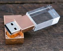 Custom Glass Crystal Usb Flash Drive Personalized Gift Studio Logo Pendrive 32gb Usb Rose Gold Decor Flash Drive