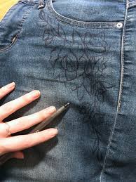 Nutriangee men's floral jeans, ripped skinny distressed destroyed slim fit stretch rose embroidered pants. Diy Floral Embroidered Denim Jeans