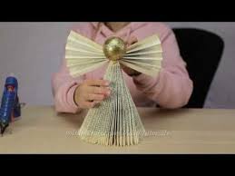 How To Turn An Old Book Into A Beautiful Christmas Angel Youtube In 2020 Christmas Angels Christmas Angels Diy Christmas Projects Diy
