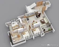 Tentunya pembagian yang dilakukan harus disesuaikan dengan gambar rumah minimalis 1 lantai, kebutuhan serta luas lahan yang tersedia. 40 Gambar Denah Rumah 3 Kamar Tidur Minimalis 1 2 Lantai