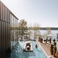 Quebec is a province in canada, the largest in size and second only to ontario in population. Lemay Michaud Designs Minimal Strom Nordic Spa In Quebec City