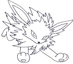 Download this adorable dog printable to delight your child. Jolteon Running Forward Coloring Page Kids Play Color