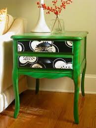 Velador En Verde 8 Refurbished Furniture Painted Furniture Green Furniture