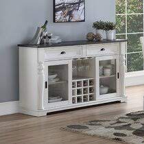 By furniture of america (14) valet weathered oak and ebony buffet. Wayfair Wine Bottle Storage Equipped Sideboards Buffets You Ll Love In 2021