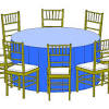 To seat 10 people, with four on each side of the rectangle, the table must be 96 inches long. 1