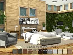 Sims 4 Cc S The Best Modern Wood Wall Modern Wood Floor By Pralinesim Sims Haus The Sims Sims 4 Hauser