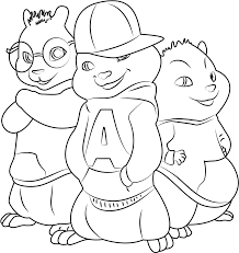 Alvin is a kid who likes to upset his brothers simon and theodore, who are young chipmunks and musicians and also his stepfather dave seville. Cool Chipmunks Coloring Page Free Printable Coloring Pages For Kids