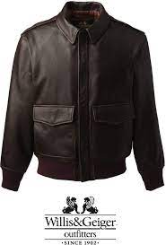 Lands End Men S Willis Geiger Leather Bomber Jacket Leather Bomber Leather Bomber Jacket Jackets