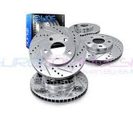 eLine X-DRILLED & SLOTTED BRAKE ROTOR SETS (ALFA ROMEO GIULIA/STELVIO 2.0L) - FRONT SET / SILVER