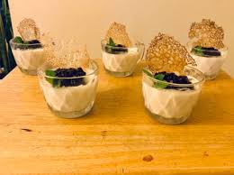 One of the most popular choices for foods that are often garnished is the coral tuile food garnish. Blueberry Panna Cotta With Coral Tuile 9gag