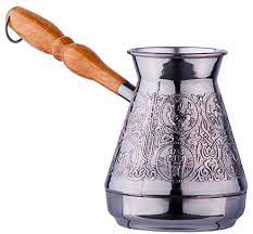 In more recent times cezveler are also made from stainless steel, aluminium, or ceramics. Turkish Coffee Pot Cezve Ibrik Arabic Greek Jezve Turka Copper With Wooden Handle Thick 1 Mm Large 500ml 16 Oz Buy Online At Best Price In Uae Amazon Ae