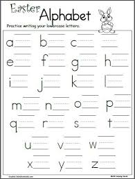 Free Easter Lowercase Letter Writing Practice Madebyteachers Letter Writing Practice Kindergarten Writing Writing Letters Preschool